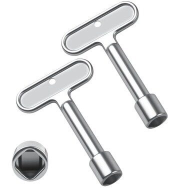 Honkador P1300PART13KEY Fire Hydrant Water Spigot Key 2 Water Keys for Wall HydrantOutdoor Faucet Lock Sink Wrench Faucet Tool Fire Hydrant Key Hose Bib Key 2 Pack
