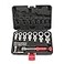 LSLANSOON 20 Pcs Flex Head Ratchet Wrench Set 8mm19mm Changeable Torx Head Wrench Ratchet Screwdriver Multi Tool Set with Case