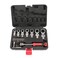 LSLANSOON 20 Pcs Flex Head Ratchet Wrench Set 8mm19mm Changeable Torx Head Wrench Ratchet Screwdriver Multi Tool Set with Case