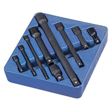 GENIUS TOOLS 9 Piece 14 38 12 Dr Impact Extension Bar Set IE2349