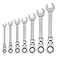 CRAFTSMAN Ratchet Set 7Pack 72Tooth 180 Degree Flexi Head Design Solid Chrome Finish CMMT87009