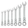 CRAFTSMAN Ratchet Set 7Pack 72Tooth 180 Degree Flexi Head Design Solid Chrome Finish CMMT87009
