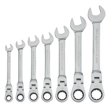 CRAFTSMAN Ratchet Set 7Pack 72Tooth 180 Degree Flexi Head Design Solid Chrome Finish CMMT87009
