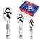 WORKPRO 3Piece Stubby Ratchet Set Quick Release Reversible 14 38 12 Drive Mini Ratchet Handles Chrome Alloy Made CRMO Head 72Tooth Full Polished