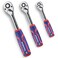 WORKPRO 3Piece Ratchet Set 14 38 12 Drive Ratchet Wrench QuickRelease Reversible 72Tooth Chrome Alloy Made