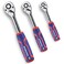 WORKPRO 3Piece Ratchet Set 14 38 12 Drive Ratchet Wrench QuickRelease Reversible 72Tooth Chrome Alloy Made
