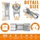 TradeINArt 13MM 38DR Difficult Access Diesel Injector Fuel Line Socket Set Difficult Access Flare Nut Wrench Spanner for Wired Temperature Sensors Thermo Switches ABS Tube Master Cylinder Coolant etc