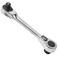 Marsrut 14 Inch Double Headed Ratchet Wrench Silver Rotator Small Mini Flex Head Scaffold Ratchet Set 72 Tooth 5 Degrees For Screwdriver Bit Drive Socket Quick Install Release Practical Tools Accessor
