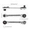 Marsrut 14 Inch Double Headed Ratchet Wrench Silver Rotator Small Mini Flex Head Scaffold Ratchet Set 72 Tooth 5 Degrees For Screwdriver Bit Drive Socket Quick Install Release Practical Tools Accessor