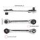 Marsrut 14 Inch Double Headed Ratchet Wrench Silver Rotator Small Mini Flex Head Scaffold Ratchet Set 72 Tooth 5 Degrees For Screwdriver Bit Drive Socket Quick Install Release Practical Tools Accessor