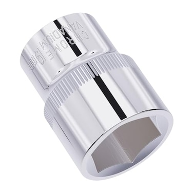 FOCMKEAS 19mm Shallow Socket 38 Inch Drive 6Point Metric Heat Treated CRV Steel Short Sockets Full Polishing 11 Inch Length