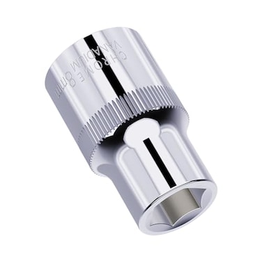 FOCMKEAS 8mm Shallow Socket 38 Inch Drive 6Point Metric Heat Treated CRV Steel Short Sockets Full Polishing 11 Inch Length