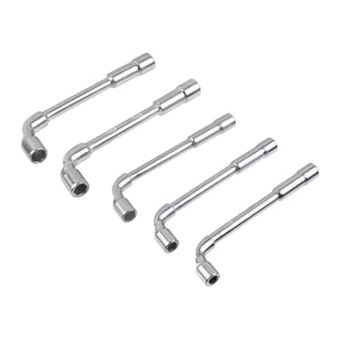 MY MIRONEY 5PCS LType Pipe Perforation Elbow Wrench Set Metric DoubleHead L Shaped Hex Socket Wrench Hardware ChromeVanadium Steel Wrench Repair Tool 6mm 7mm 8mm 9mm 10mm