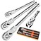 PRIDE&CRAFT PRIDECRAFT 4Piece Flex Head Ratchet Set 14 38 12 Drive 38 Stubby 72Tooth Socket Wrench Quick Release Reversible Design Swivel Head Ratchet Chrome Alloy Made EVA Organizer