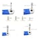 QIZHIMEI Offset Extension Wrench Tight Reach Extension Wrench Set with 12 14 and 38 Square Drive Adapters Universal Extensions Wrench 1Set