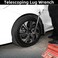 LZLINYJLONG Telescoping Lug Wrench Heavy Duty 4 Way Tire Iron 13 to 20 Inch Extendable CRV with 1719mm and 2123mm Sockets Lug Nut Removal Tool with Storage Bag for Car SUV Truck Emergency Roadside