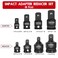 TONYNOL 8 Piece Impact Socket Adapter and Reducer Set14 38 12 34 1Drive Socket Adapter SetCrMo SteelWith a Storage Case