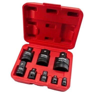TONYNOL 8 Piece Impact Socket Adapter and Reducer Set14 38 12 34 1Drive Socket Adapter SetCrMo SteelWith a Storage Case