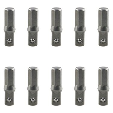 WHYHKJ 10PCS Power Tools Replacement Parts Impact Socket Adapter Converter Replacement Part 14 Hex Shank To 14
