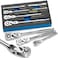 YIYEIE 6Piece Flex Head Ratchet Set 14 38 12 Drive Swivel Head Ratchet Wrench with Extension Bar 72 Tooth 180 Adjustable QuickRelease Flexible Ratchet Handle with EVA Foam