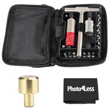 Fix It Sticks Tightening 10 Accurate 1565 inchlbs AllInOne Torque Driver Tool Kit wTWay Wrench Bits Socket Adapters Bundle Brass Hammer Head Steel Insert Bit