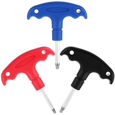 Lanties 3 Pcs Golf Torque Wrench Set T15 T20 T25 Head Adjustment Tools for Golf Driver Club Stainless Steel Bits with Plastic T Handle Ergonomic Grip and Fits Most Shaft Sleeve Adapters