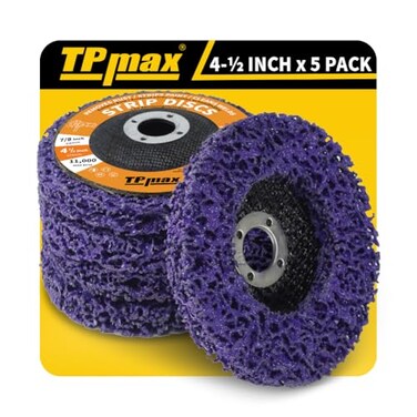 TPmax 412 x78 Stripping Discs Rust Remover Wheel Remove Paint and Oxidation Poly Strip Wheel Disc Abrasive Angle Grinding Wheel 5 PackPurple