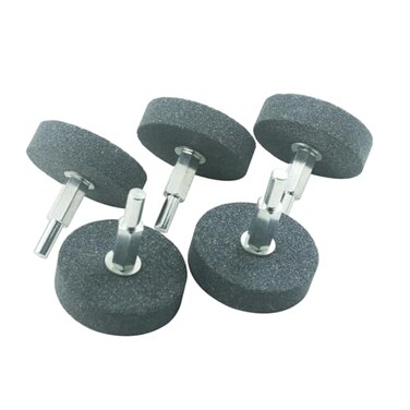 JUNLIXN 5 Pcs 50mm Abrasive Stone Grinding Wheels 14 Shank Aluminum Oxide Mounted Grinding Wheels for Drill Grinder Rotary Tools
