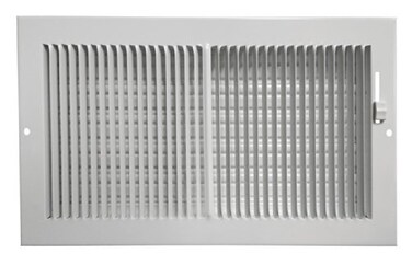 Hart & Hart Cooley 661 Series 12 x 6 White Ceiling or Sidewall Register Fits a 12W x 6H Hole