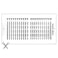 HVAC Premium 12 w X 4 h 2WayFlat Stamped Steel Vent Cover Grille Register Sidewall or Ceiling High Airflow White Outer Dimensions 1375 w X 575 h