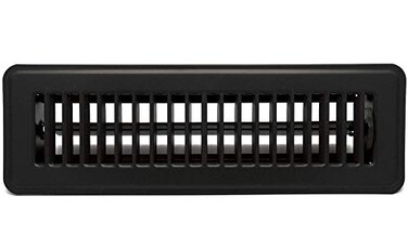 HVAC Premium 2 X 10 Floor Register with Louvered Design Heavy Duty Rigid Floor Air Supply with Damper Lever Outer Dimensions 35 X 115 Black