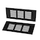 TTZEZE 2PCS Air Vent Cover Aluminium Alloy Rectangle Vent Covers for Home Wall Ceiling Floor Register Grille Register Ventilation Register Grille for Wardrobe Cabinet Bathroom Kitchen Black 60150mm