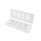 TTZEZE 2PCS Air Vent Cover White Aluminium Alloy Ventilation Grille Rectangle Metal Louvered Grill Cover for Wardrobe Stove Shoes Cabinet Sink Kitchen Bathroom Side Wall Ceiling and Floor Exhaust Vent