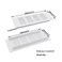 TTZEZE 2PCS Air Vent Cover White Aluminium Alloy Ventilation Grille Rectangle Metal Louvered Grill Cover for Wardrobe Stove Shoes Cabinet Sink Kitchen Bathroom Side Wall Ceiling and Floor Exhaust Vent