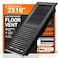 Home Intuition 2X10 Floor Vent Covers Floor Register with Mesh Cover Trap Heat and Air Walkable Metal Floor Vent for HVAC Duct Contemporary Matte Black