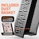 Home Intuition 4X10 Floor Vent Covers Floor Register with Mesh Cover Trap Heat and Air Walkable Metal Floor Vent for HVAC Duct Basketweave Matte Black