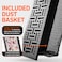 Home Intuition 4X10 Floor Vent Covers Floor Register with Mesh Cover Trap Heat and Air Walkable Metal Floor Vent for HVAC Duct Basketweave Matte Black