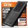 Home Intuition 4X10 Floor Vent Covers Floor Register with Mesh Cover Trap Heat and Air Walkable Metal Floor Vent for HVAC Duct Contemporary Matte Black