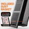 Home Intuition 4X10 Floor Vent Covers Floor Register with Mesh Cover Trap Heat and Air Walkable Metal Floor Vent for HVAC Duct Contemporary Matte Black