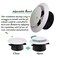 AHLSRHZ 5 Inch Adjustable Air Vents ABS Round Soffit Vent for Indoor Use