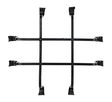 A29 Flared Squared Bar Speakeasy Door GrillGrille Black Powder Coat Finish 11 34 Inchesl X 12 14 Inchesh