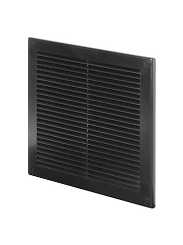 Awenta 8 x 8 Inch Square Plastic Black Ventilation Grille with Mesh Intake Exhaust Dryer Soffit Air Vent Cap HVAC Ceiling Register Vent Cover Crawl Space Exhaust Wall Vent Hose