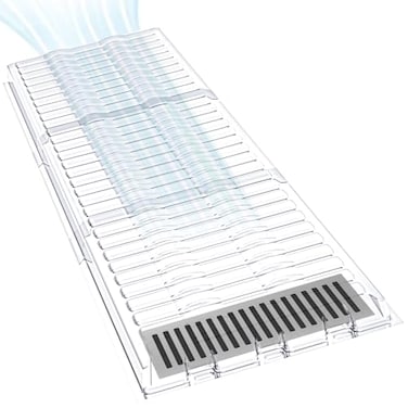 BESWEL Air Vent Extender for Under Furniture Extend from 1748 Magnetic Vent Deflector for Floor Register Up to 12 Wide 15mm Thick
