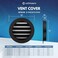 calimaero WSGB 6 Inch Black Round Metal Air Vent Grill Cover Flat Louver with Fly Screen Fits Only with Metal Ducts