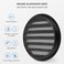 calimaero WSGB 6 Inch Black Round Metal Air Vent Grill Cover Flat Louver with Fly Screen Fits Only with Metal Ducts