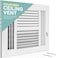 Home Intuition Ceiling Register Air Vent Covers for Home Ceiling or Wall 6X6 Inch Duct Opening 4Way White Grille Register Cover with Adjustable Damper for HVAC Heat and Cold Air Conditioner