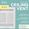 Home Intuition Ceiling Register Air Vent Covers for Home Ceiling or Wall 6X6 Inch Duct Opening 4Way White Grille Register Cover with Adjustable Damper for HVAC Heat and Cold Air Conditioner