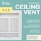 Home Intuition Ceiling Register Air Vent Covers for Home Ceiling or Wall 6X6 Inch Duct Opening 4Way White Grille Register Cover with Adjustable Damper for HVAC Heat and Cold Air Conditioner