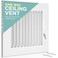 Home Intuition Ceiling Register Air Vent Covers for Home Ceiling or Wall 8X4 Inch Duct Opening 1Way White Grille Register Cover with Adjustable Damper for HVAC Heat and Cold Air Conditioner