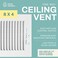 Home Intuition Ceiling Register Air Vent Covers for Home Ceiling or Wall 8X4 Inch Duct Opening 1Way White Grille Register Cover with Adjustable Damper for HVAC Heat and Cold Air Conditioner